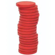 PlayBox: Jasnoczerwony krążek akwarelowy do uzupełnienia, 30 mm, 1 szt.