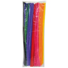 PlayBox: Kolorowe włókna chenille 100szt 6mm