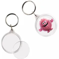 PlayBox: Przezroczysty okrągły brelok 5cm średnicy 1szt