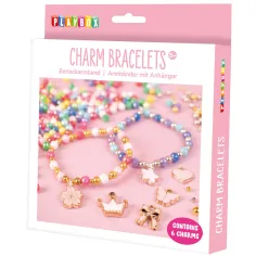 PlayBox: Zestaw koralików do robienia bransoletek Charm z medalionami 500 szt.