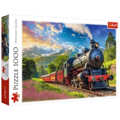 Podróż w górach pociągiem 1000 elementów puzzle -Trefl