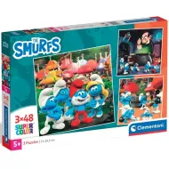 Przygody Smerfów 3x48-elementowe puzzle supercolor - Clementoni