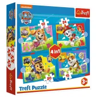 Psi Patrol: Biegające pieski 4 w 1 zestaw puzzli - Trefl