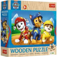 Psi Patrol, drewniane puzzle 24 elementy - Trefl
