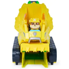 Psi Patrol Film Dino: Chomp & Rescue gryzący pojazd z figurką Rubble - Spin Master zdjęcie 2