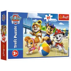 Psy z Paw Patrol na plaży 30-elementowa układanka - Trefl zdjęcie 1
