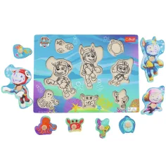 Psi Patrol nurkujące pieski w akcji drewniane puzzle z kształtami - Trefl zdjęcie 2