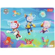 Psi Patrol nurkujące pieski w akcji drewniane puzzle z kształtami - Trefl