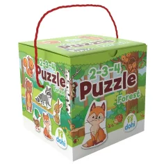 Puzzle 2-3-4 Elementy - Zwierzęta leśne zdjęcie 1