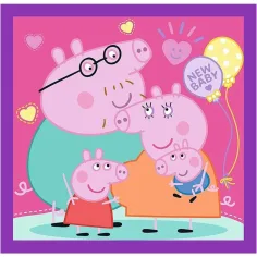 Świnka Peppa 3 w 1 20-36-50 sztuk puzzli - Trefl zdjęcie 2