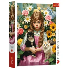 Puzzle dla dziewczynek z kotkami 1000 sztuk - Trefl zdjęcie 1