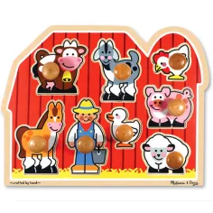 Puzzle drewniana forma farmy z uchwytem - Melissa & Doug