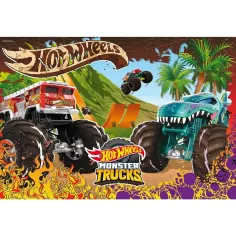 Puzzle Hot Wheels Monster trucks 60szt 50x35cm - Lisciani zdjęcie 2