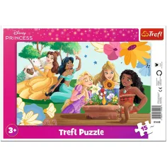 Puzzle ramkowe Disney Księżniczki 15-elementowe - Trefl zdjęcie 1