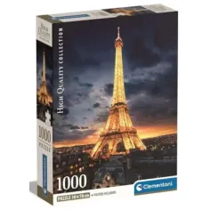 Wieża Eiffla HQC 1000 elementów puzzli z plakatem - Clementoni