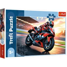 Puzzle wyścigowy motocykl na torze 100 sztuk - Trefl
