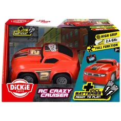 RC Crazy Cruiser zdalnie sterowany samochód wyścigowy 2,4 GHz – czerwony - Dickie Toys