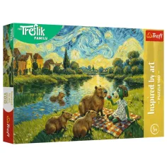 Rodzina Treflików: Karmienie kapibary 100 elementów puzzle – Trefl zdjęcie 1