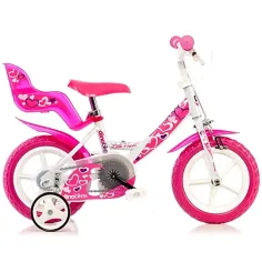 Rower dziecięcy z serduszkami w rozmiarze 12 - rower Dino Bikes