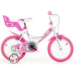 Rower dziecięcy z serduszkami w rozmiarze 14 - rower Dino Bikes