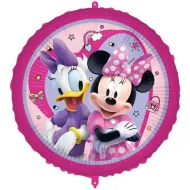 Różowy balon foliowy z Minnie i Daisy, 46 cm