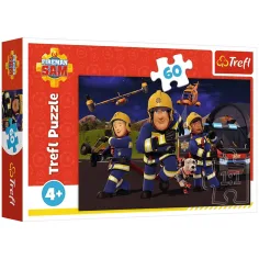 Sam strażak w mundurze - puzzle 60 elementów - Trefl zdjęcie 1
