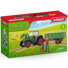 Schleich: Farm World - Zestaw zabawkowy z ciągnikiem i przyczepą (42608) zdjęcie 1