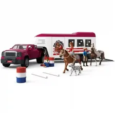 Schleich: Samochód terenowy z przyczepą i końmi (42705) zdjęcie 2