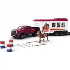 Schleich: Samochód terenowy z przyczepą i końmi (42705) zdjęcie 3