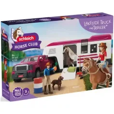 Schleich: Samochód terenowy z przyczepą i końmi (42705) zdjęcie 1