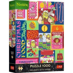 Shrekowa Wigilia 1000 elementów Xmas premium puzzle - Trefl zdjęcie 1