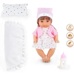 Sikająca lalka z dźwiękiem i poduszką 30cm zdjęcie 2