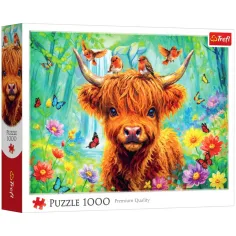 Szkocka krowa 1000 elementów puzzle - Trefl