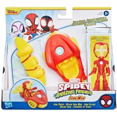 Spider-Man: Pająki i wspaniali przyjaciele - Figurki akcji Iron Mana z pojazdem - Hasbro
