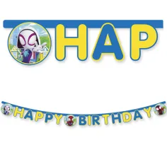 Spidey urodzinowy baner imprezowy z napisem „Happy Birthday” zdjęcie 1
