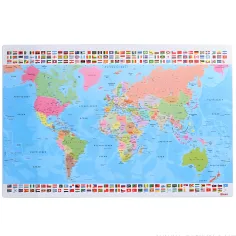 Spirit: Mapa świata z flagami podkładka biurkowa 60x40cm