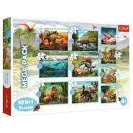 Spotkanie z dinozaurami 10 w 1 zestaw puzzli - Trefl