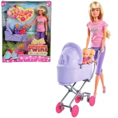 Steffi Love: Słoneczna lalka w wózku bliźniaczym w 2 wersjach - Simba Toys