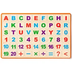 Stolik magnetyczny z literami i cyframi - Woodyland zdjęcie 3
