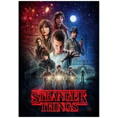 Stranger Things 1. sezon 1000 elementów puzzle z plakatem - Clementoni zdjęcie 2