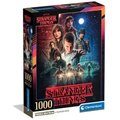 Stranger Things 1. sezon 1000 elementów puzzle z plakatem - Clementoni