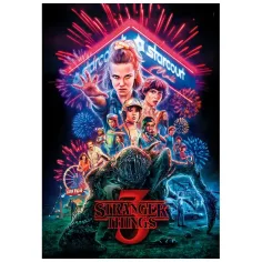 Stranger Things 3. sezon 1000 elementów puzzle z plakatem - Clementoni zdjęcie 2