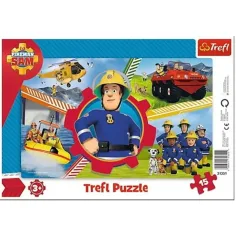 Sam strażak: Puzzle ramkowe 15 elementów - Trefl