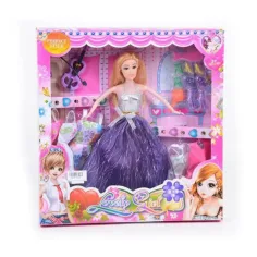 Stylowa dziewczynka skrzypaczka z akcesoriami 28cm