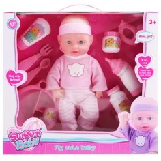 Słodki Bobas Lalka 8 sztuk z akcesoriami 25cm