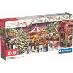 Świąteczna wioska 1000-elementowa panorama puzzle - Clementoni