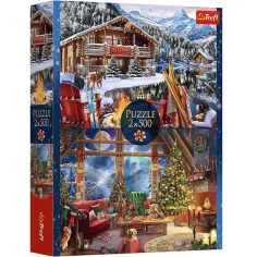 Święta w górach 2x500szt puzzli - Trefl