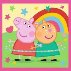 Świnka Peppa - 3 w 1 20, 36, 50 elementów puzzli - Trefl zdjęcie 4