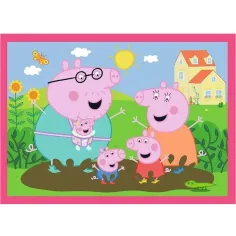 Świnka Peppa - 4 w 1 12,15,20,24 sztukowe puzzle - Trefl zdjęcie 4