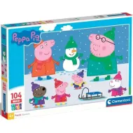 Świnka Peppa maxi supercolor puzzle 104 elementów - Clementoni